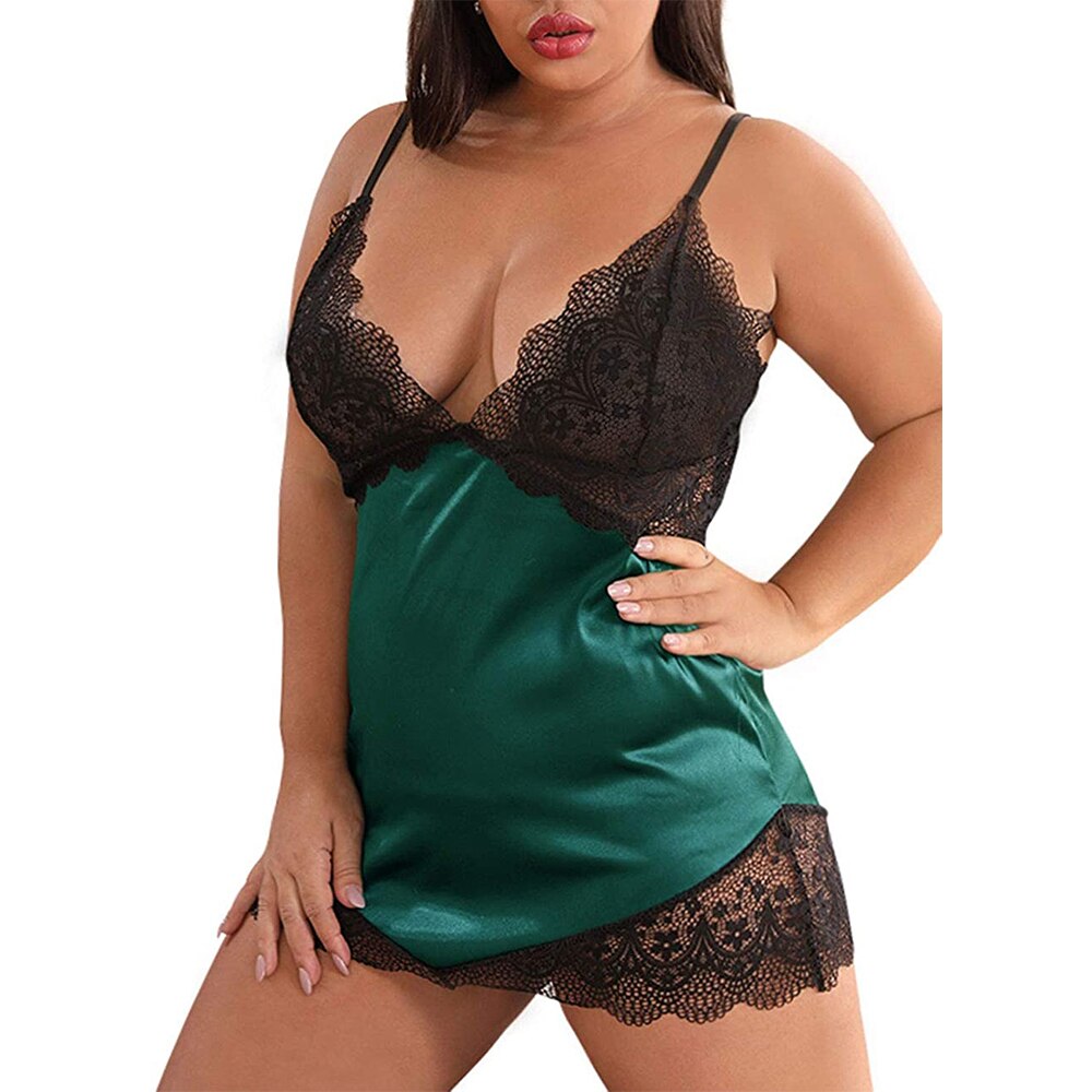 Nuisette Noir Dentelle Grande Taille