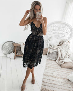 Robe Dentelle mi Longue | Infinie Dentelle