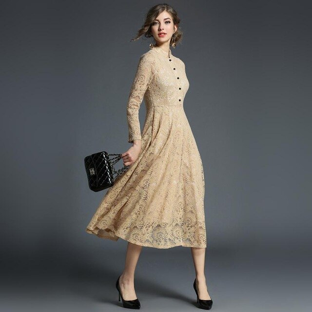 Robe Dentelle Manche Longue | Infinie Dentelle