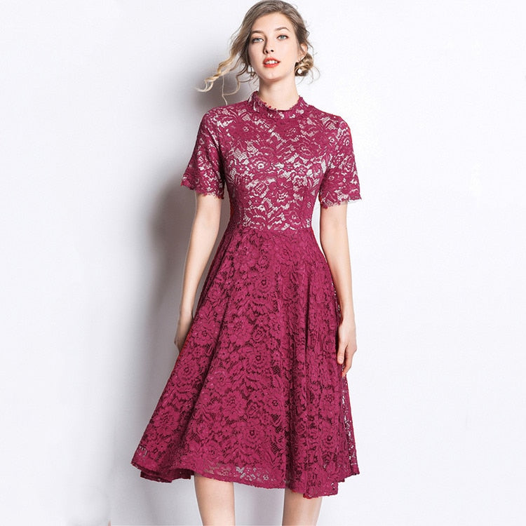 Robe Dentelle Bordeaux | Infinie Dentelle