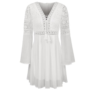 Robe Blanche Voile et Dentelle | Infinie Dentelle