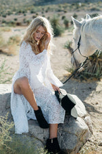 Robe Blanche Dentelle Style Bohème | Infinie Dentelle