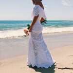 Robe de Plage Longue Dentelle Blanche | Infinie Dentelle