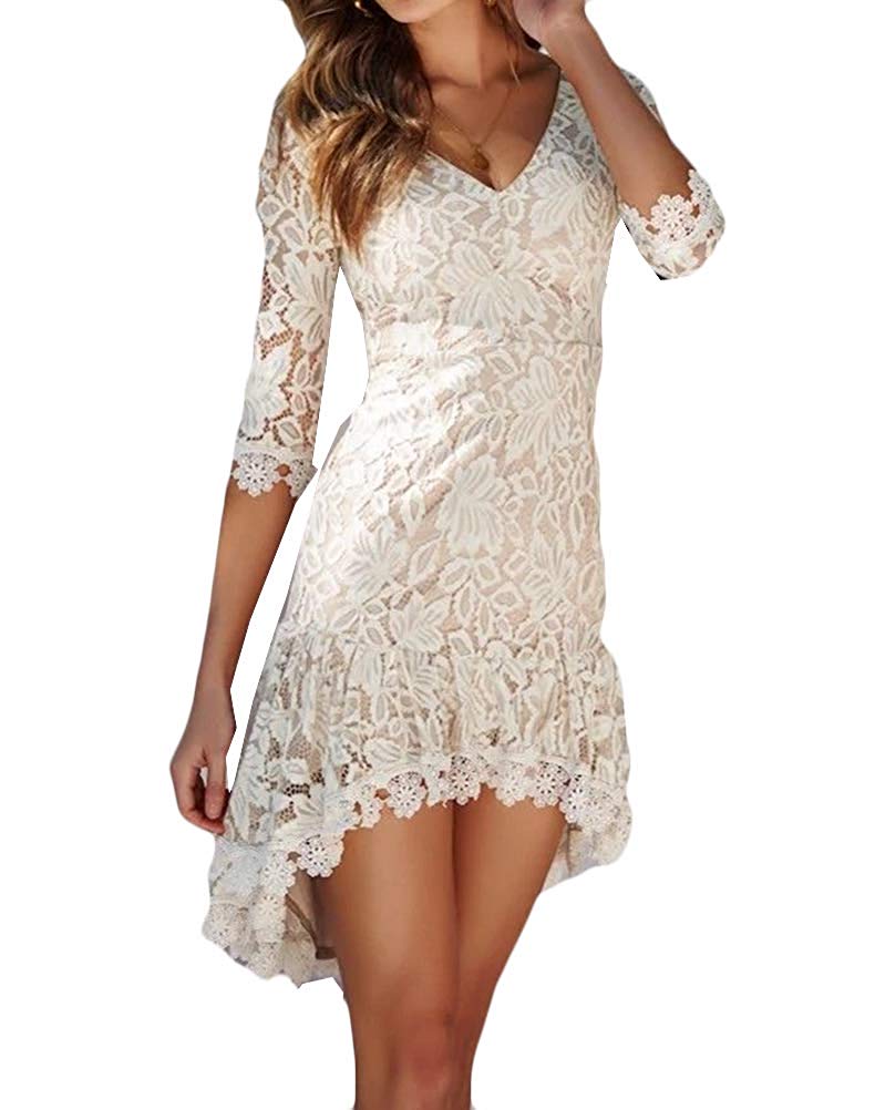 Robe Asymétrique Dentelle | Infinie Dentelle