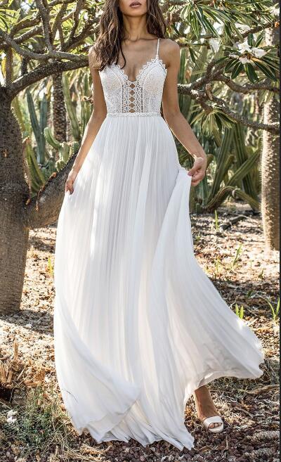 Robe Blanche Dentelle Fluide | Infinie Dentelle