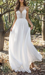 Robe Blanche Dentelle Fluide | Infinie Dentelle