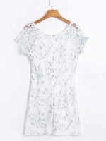 Robe Blanche Dentelle Fleurs | Infinie Dentelle