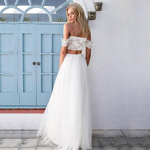 Robe de Mariée Dentelle 2 Pièces