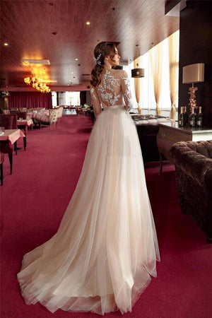 Robe Mariée Manche 3/4 Dentelle