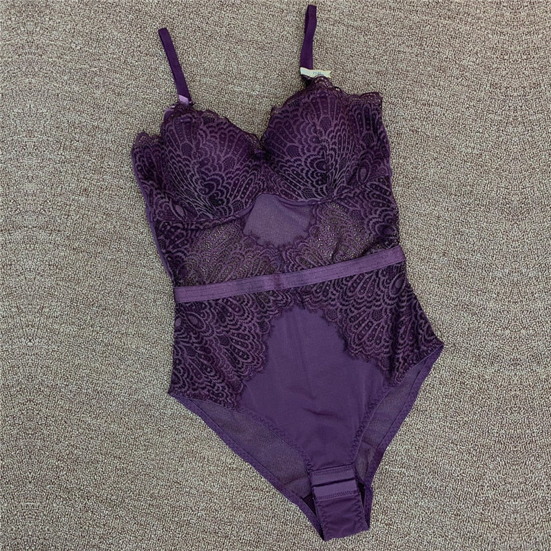 Body Noir Bretelle Dentelle