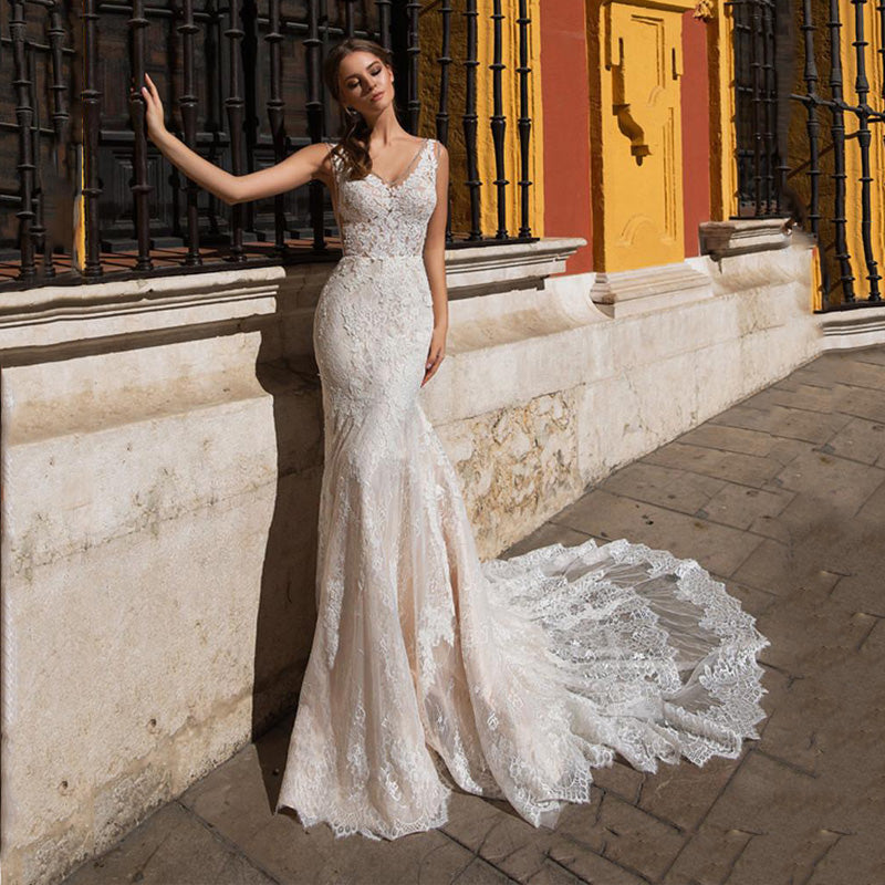 Robe de Mariée Moulante Dentelle