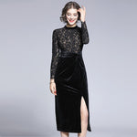 Robe Dentelle et Velours | Infinie Dentelle