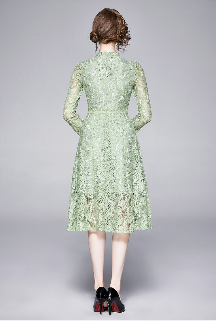 Robe Dentelle Vert d'Eau | Infinie Dentelle