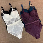 Body Noir Bretelle Dentelle