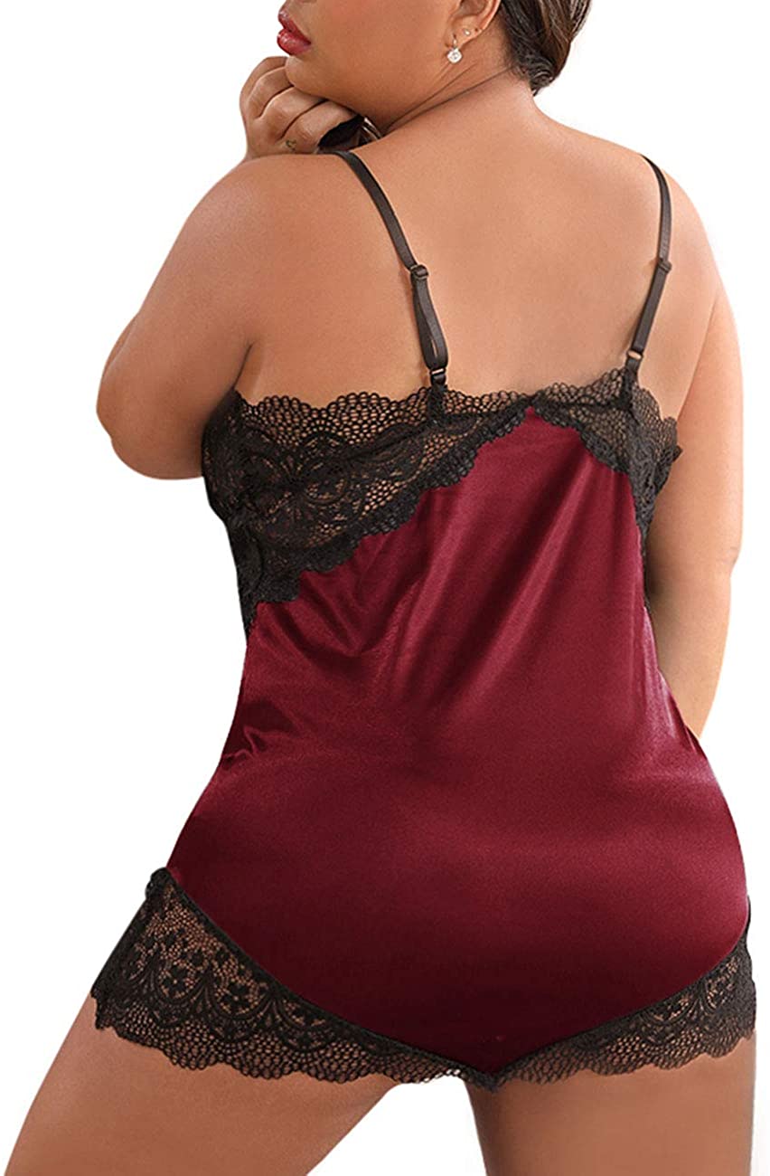 Nuisette Noir Dentelle Grande Taille