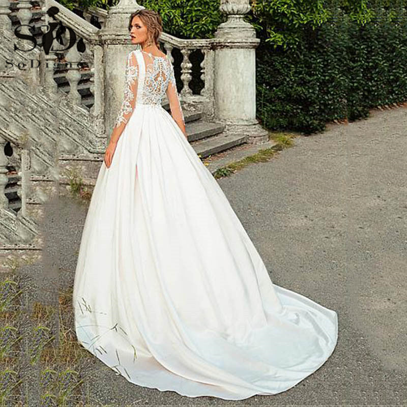 Robe de Mariée Mousseline Dentelle