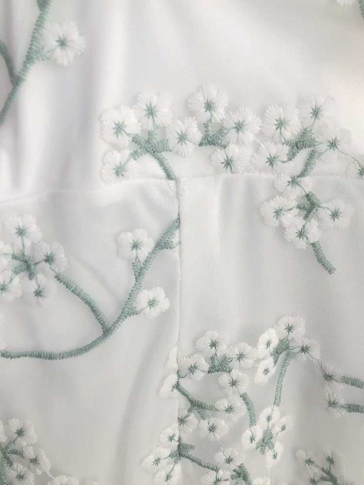 Robe Blanche Dentelle Fleurs | Infinie Dentelle
