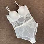 Body Noir Bretelle Dentelle