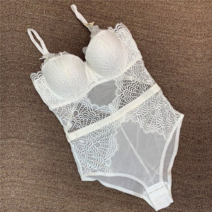 Body Noir Bretelle Dentelle