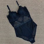 Body Noir Bretelle Dentelle