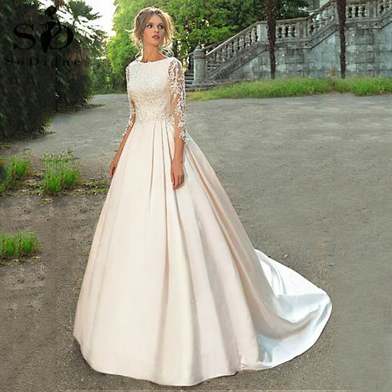 Robe de Mariée Mousseline Dentelle