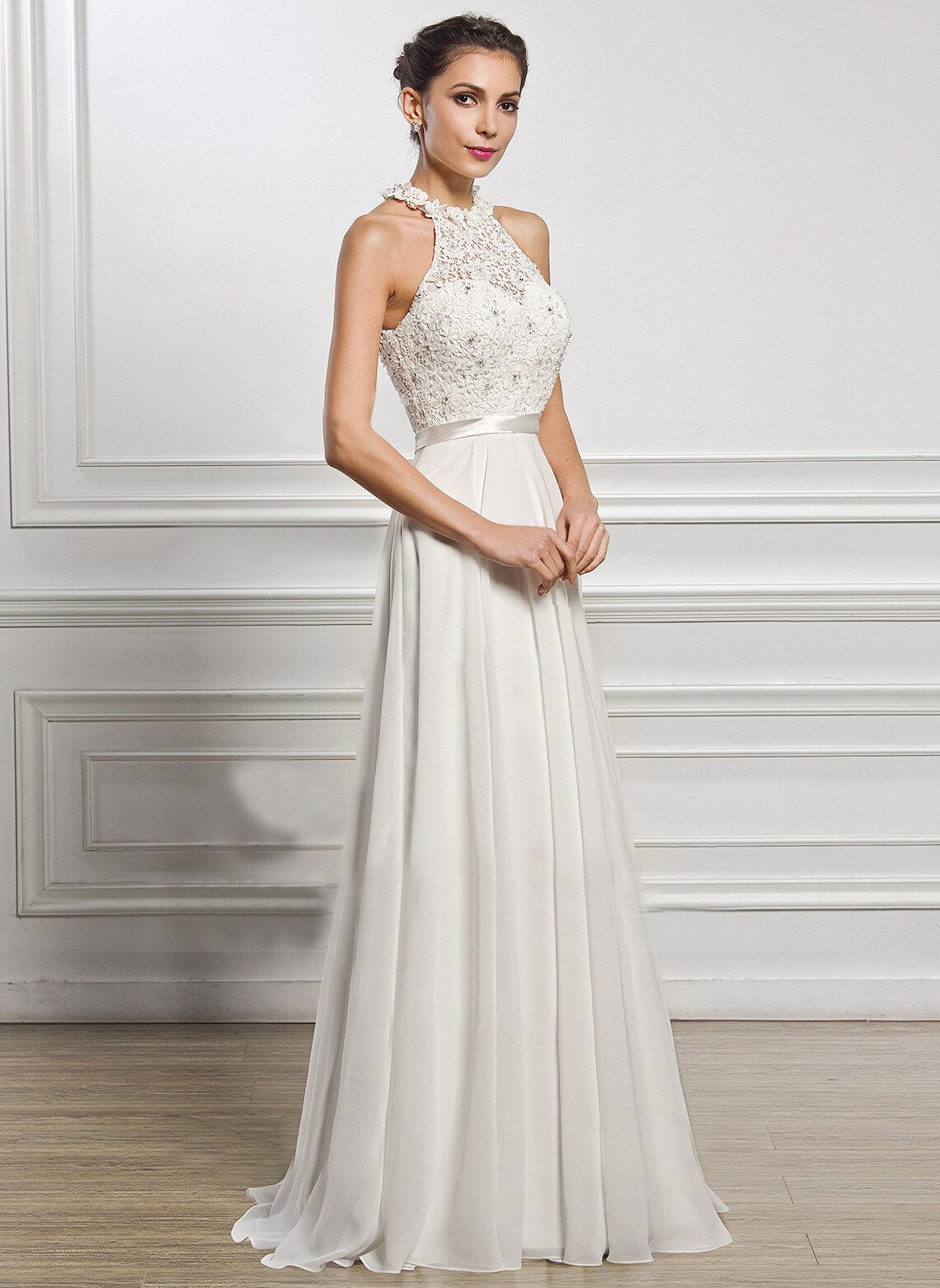 Robe Blanche Dentelle Demoiselle d'Honneur | Infinie Dentelle