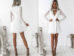 Robe Dentelle Courte Manches Longues | Infinie Dentelle