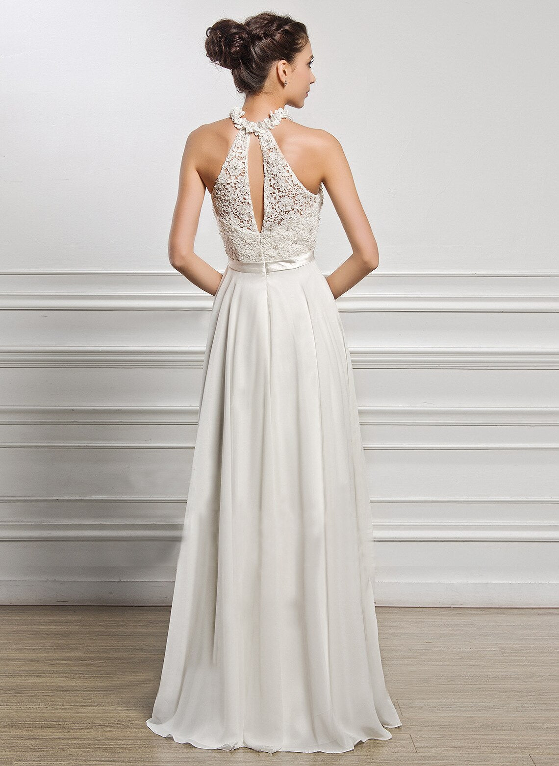 Robe Blanche Dentelle Demoiselle d'Honneur | Infinie Dentelle