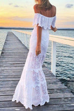 Robe de Plage Longue Dentelle Blanche | Infinie Dentelle