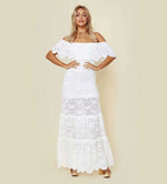 Robe de Plage Longue Dentelle Blanche | Infinie Dentelle