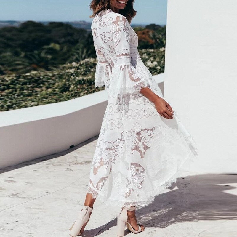 Robe Dentelle Été Blanche | Infinie Dentelle