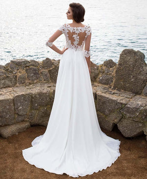 Robe de Mariée Haut Dentelle Bas Fluide