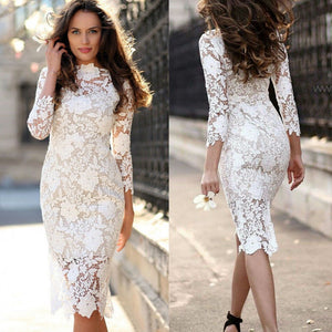 Robe Longue Dentelle Blanche Transparente