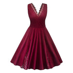 Robe Cocktail Dentelle Bordeaux | Infinie Dentelle