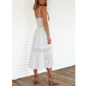 Robe Blanche Dentelle Hippie Chic | Infinie Dentelle