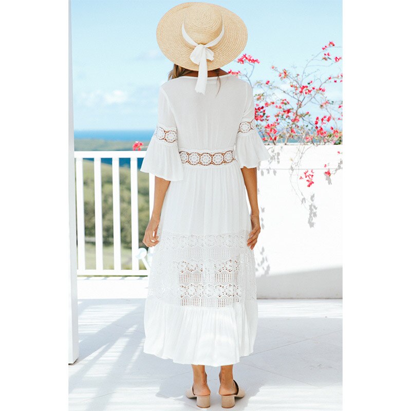 Robe Dentelle Longue Bohème | Infinie Dentelle