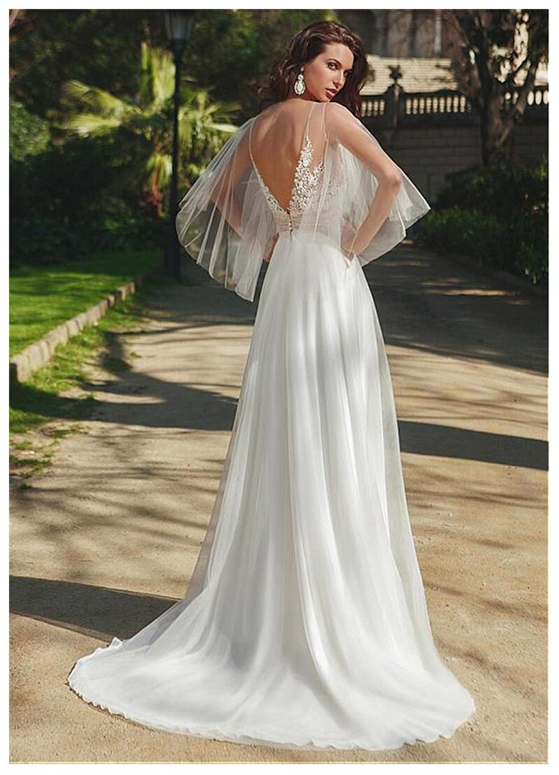 Robe de Mariée Dentelle Coupe Droite