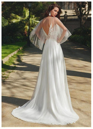 Robe de Mariée Dentelle Coupe Droite