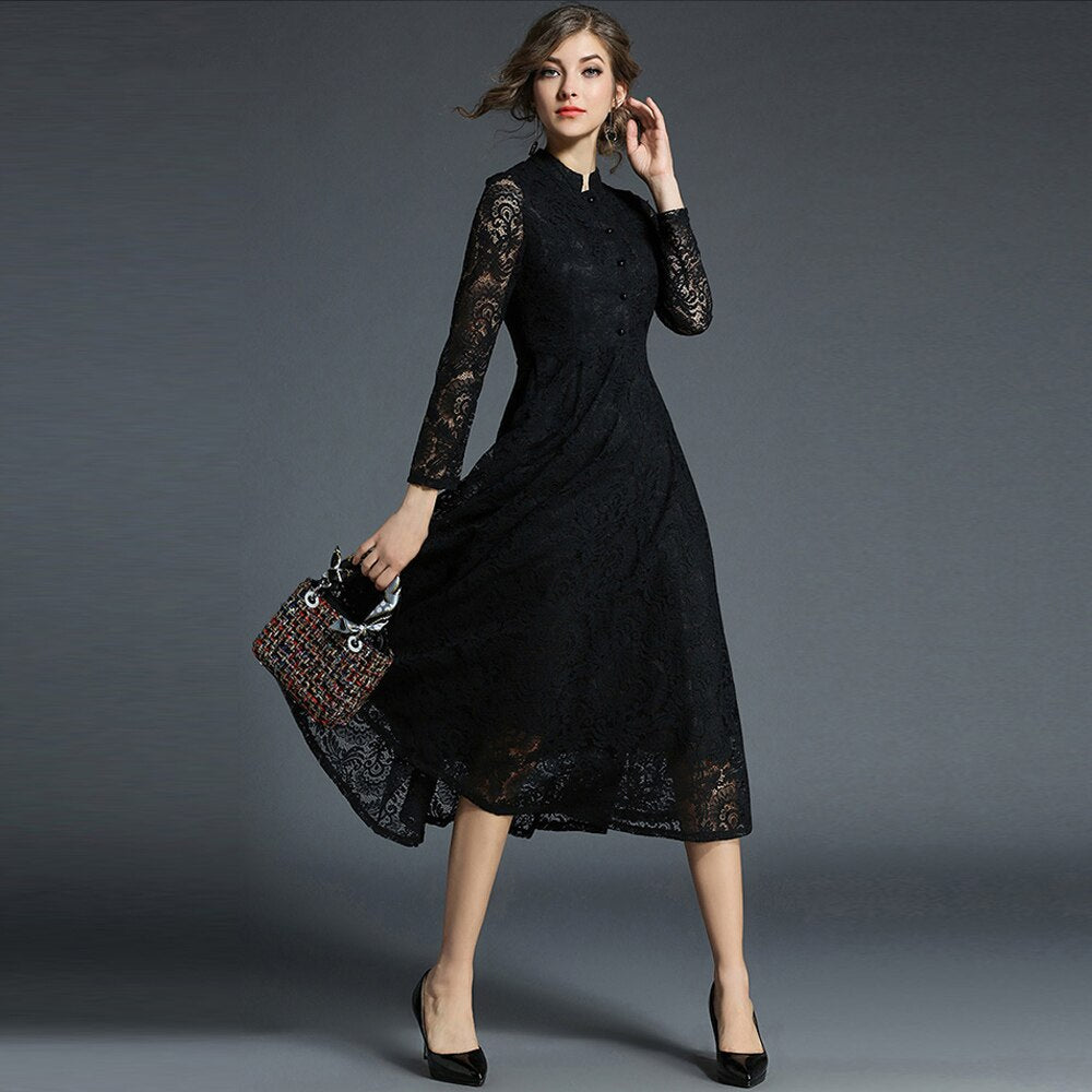 Robe Dentelle Manche Longue | Infinie Dentelle