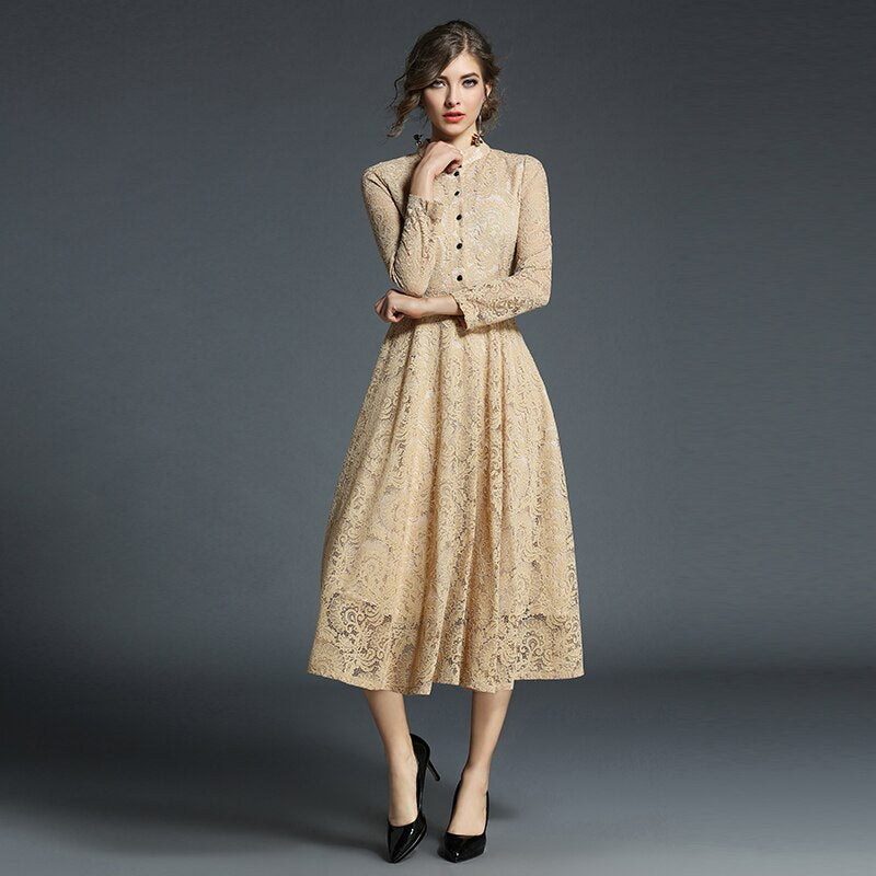 Robe Dentelle Manche Longue | Infinie Dentelle
