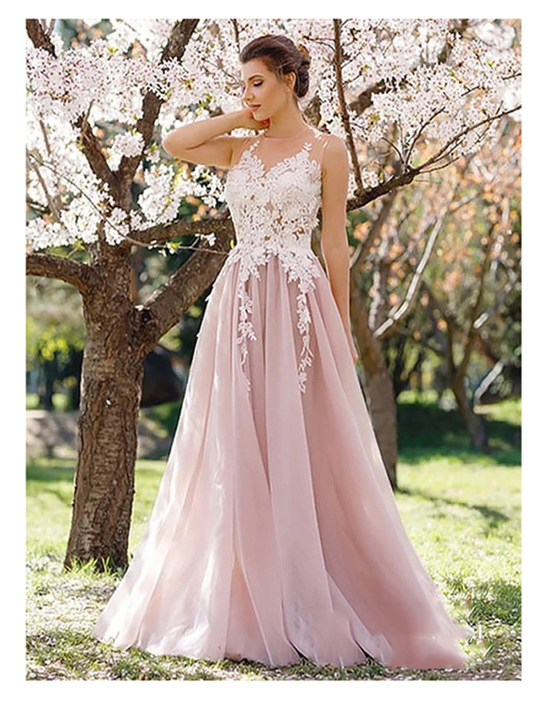 Robe de Mariée Dentelle Rose Pâle