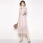 Robe Dentelle Bohème Rose | Infinie Dentelle