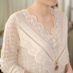 Top Dentelle Col V
