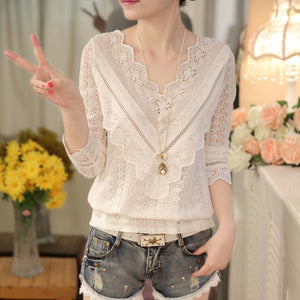 Top Dentelle Col V