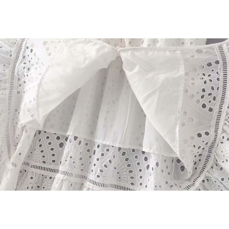 Robe Blanche Dentelle Hippie Chic | Infinie Dentelle