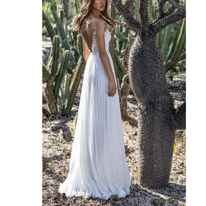 Robe Blanche Dentelle Fluide | Infinie Dentelle