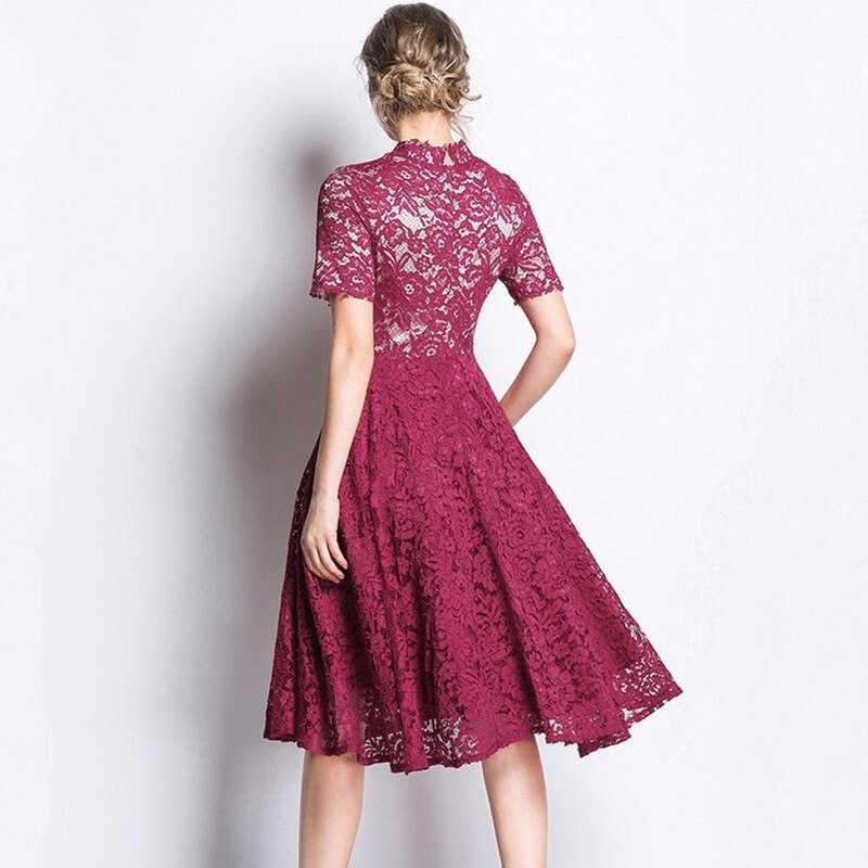 Robe Dentelle Bordeaux | Infinie Dentelle