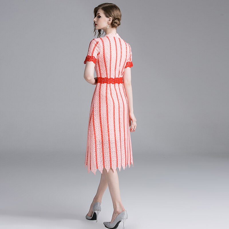 Robe Dentelle Rose et Rouge | Infinie Dentelle