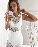 Robe Dentelle Asymétrique | Infinie Dentelle