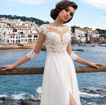 Robe de Mariée Haut Dentelle Bas Fluide